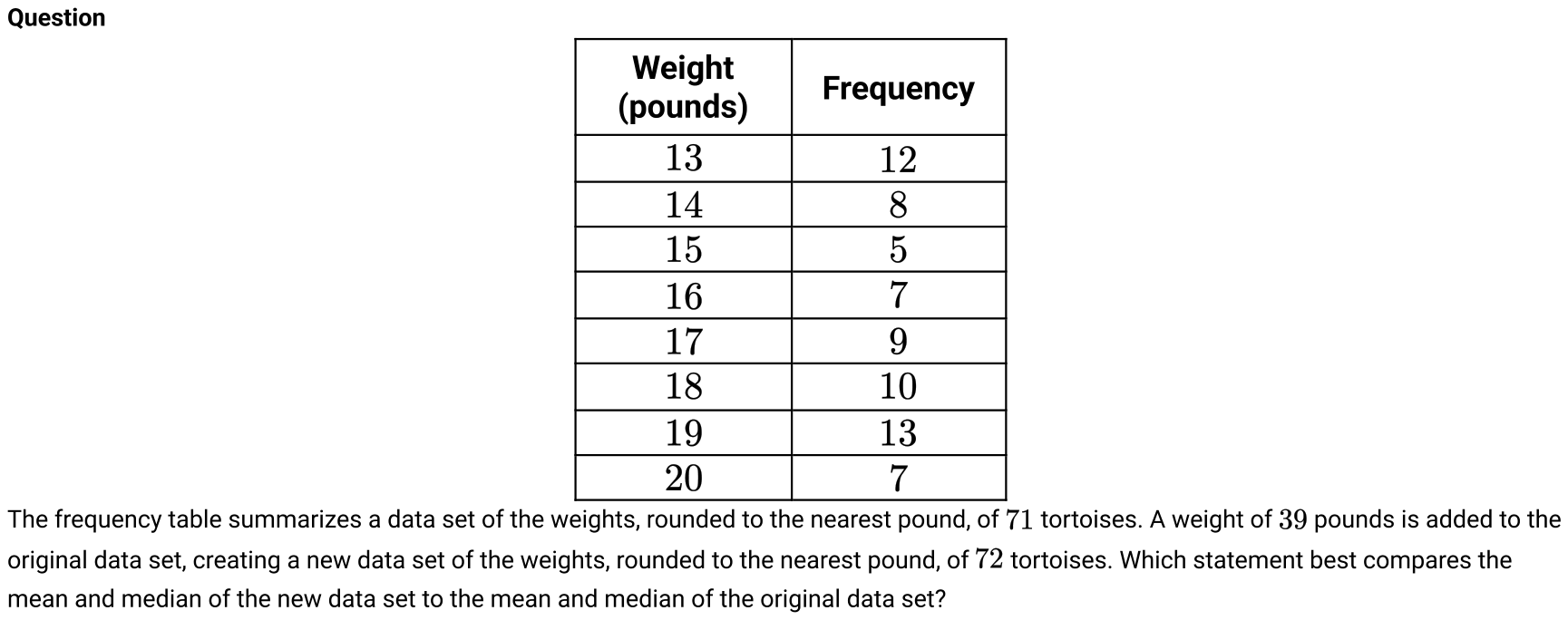 Math question 13 from SAT question bank