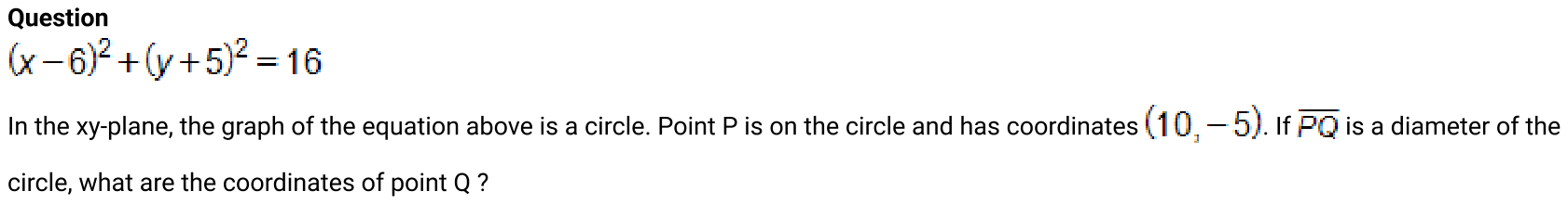 Math question 33 from SAT question bank